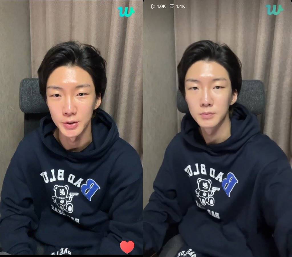Lee Seung Hoon WINNER melakukan siaran langsung di Weverse