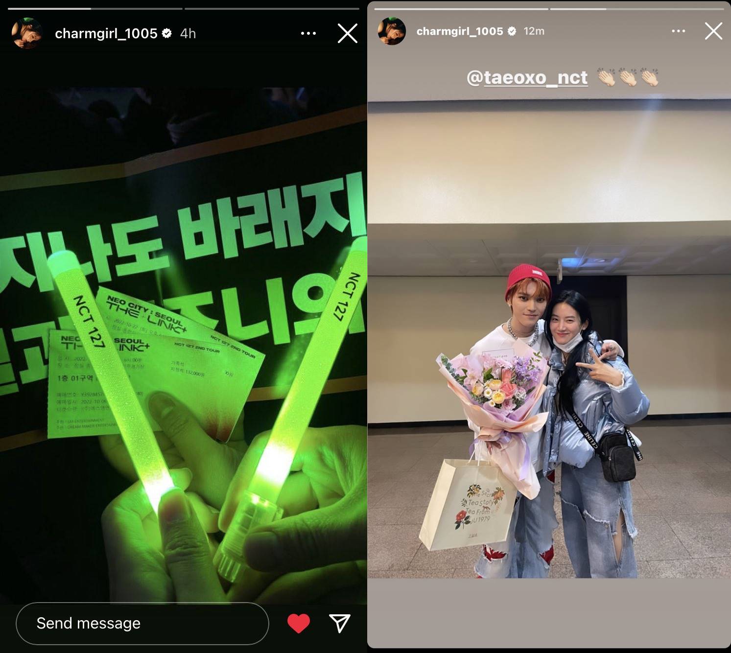 Momen Park Ju Hyun datang di konser NCT 127 \