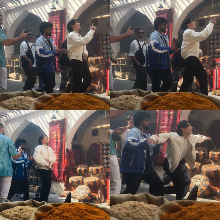 Jungkook BTS Terciduk Sibuk Syuting di Jalanan Qatar, Visual Curi Fokus