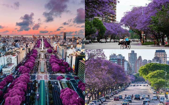 Didatangi Jin BTS, Landmark Hingga Alam Argentina Jadi Serba Ungu