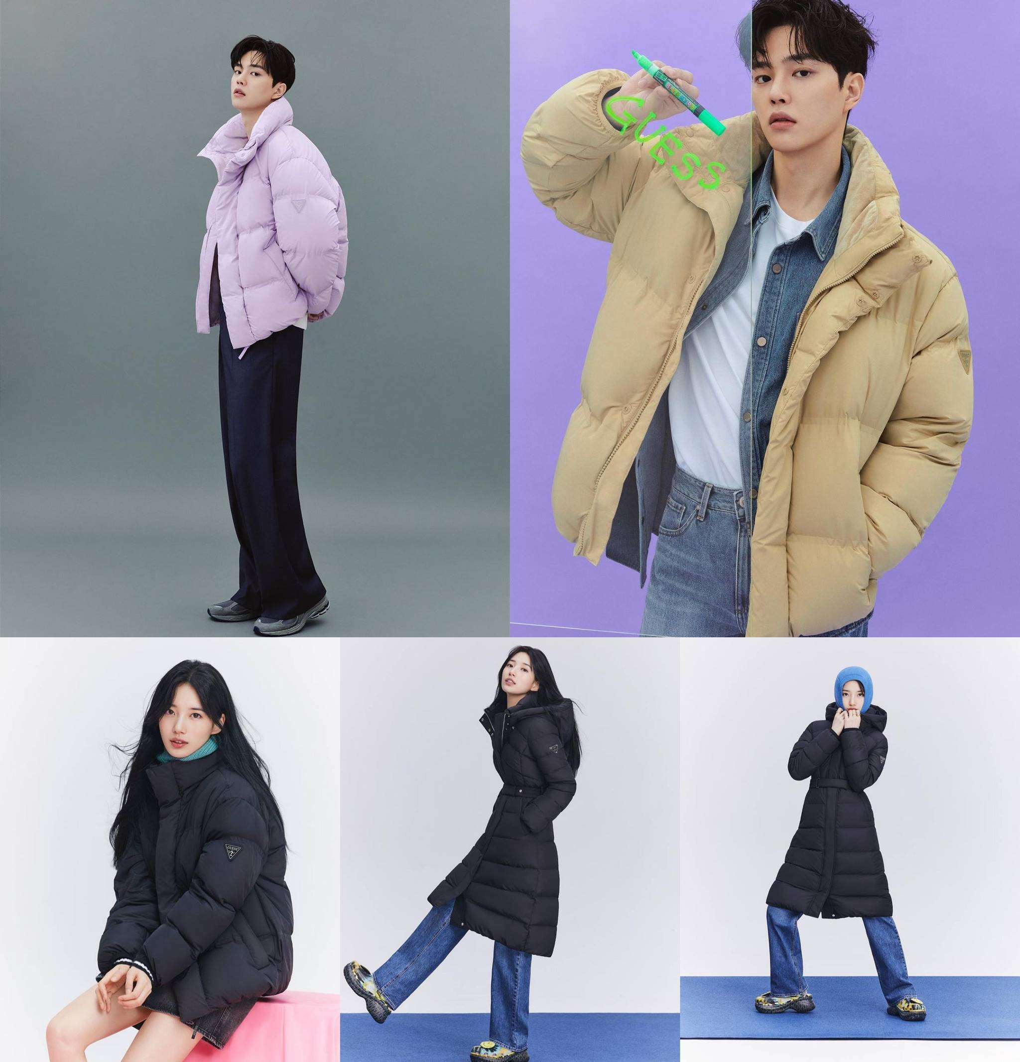 Pemotretan Suzy dan Song Kang untuk Guess
