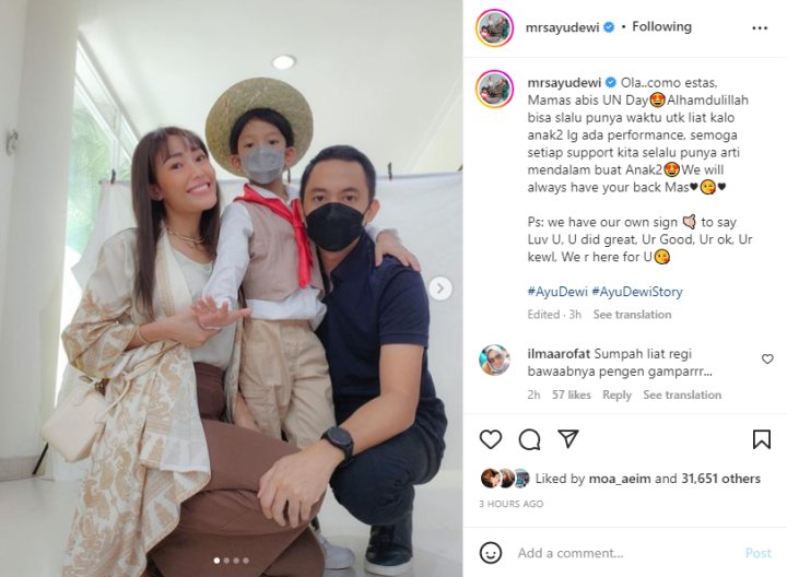 Pamer Foto Bareng Regi Datau, Ayu Dewi Ungkap Janji Manis Ini ke Anak