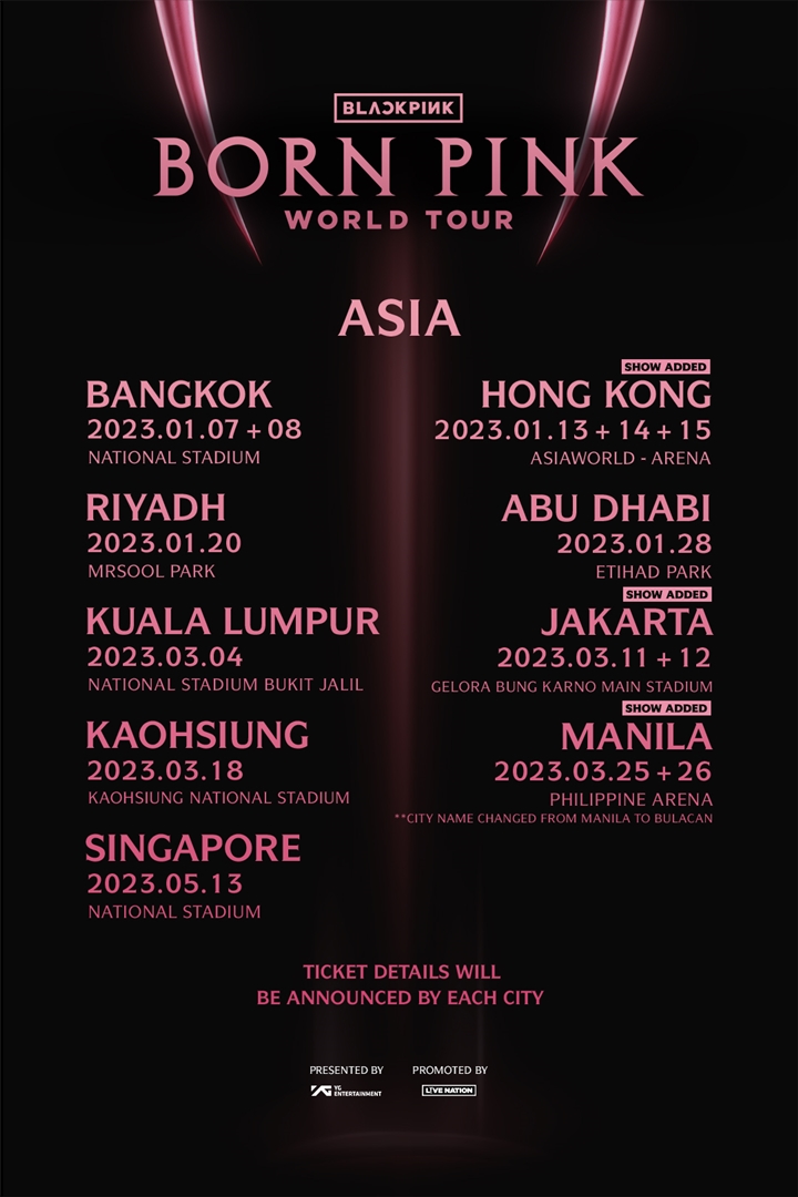 BLACKPINK Rilis Jadwal Baru Konser \'BORN PINK\' Asia, Jakarta Dua Hari di GBK! BLACKPINK Rilis Jadwal Baru Konser \'BORN PINK\' Asia, Jakarta Dua Hari di GBK! BLACKPINK Rilis Jadwal Baru Konser \'BORN PINK\' Asia, Jakarta Dua Hari di GBK!