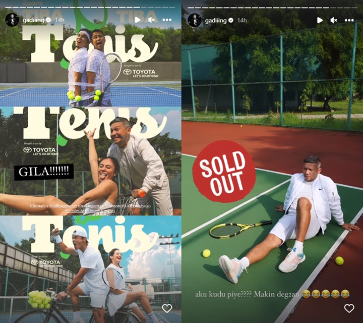 Gokil! Tiket Tiba Tiba Tennis Sold Out dalam 5 Menit, Gading Marten Makin Deg-degan