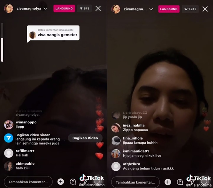 Ziva Magnolya Nangis Sesenggukan dan Minta Maaf Saat Live IG, Fans Khawatir