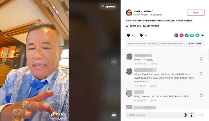 Hotman Paris Sebut Nikita Mirzani Tak Perlu Ditahan