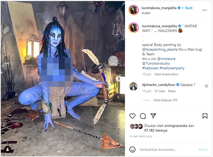 Cosplay Jadi Avatar, Lucinta Luna Malah Disebut Lebih Mirip Krishna
