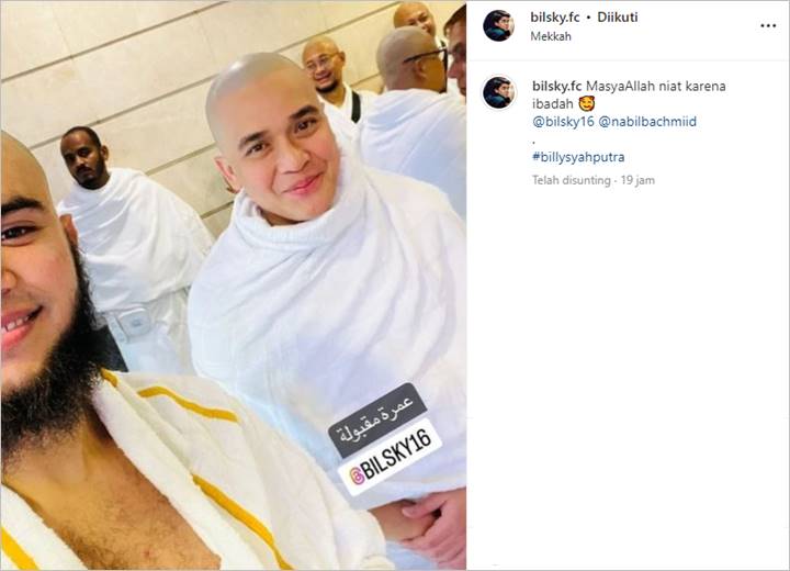 Umrah, Billy Syahputra Senyum Semringah Saat Tampil Gundul Sontak Curi Perhatian