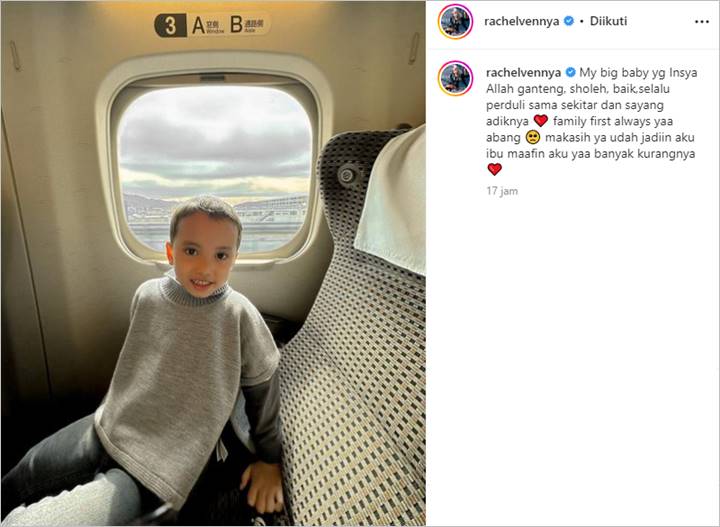 Rachel Vennya Tulis Pesan untuk Xabiru Sang Putra, Terselip Permintaan Maaf