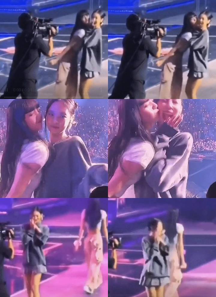 Jennie BLACKPINK Tunjukkan ReaksiG Gemes Saat Dicium Lisa