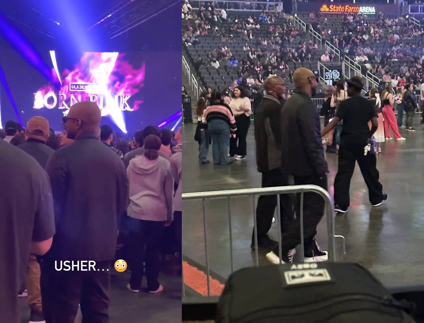 Usher terlihat menonton konser BLACKPINK \
