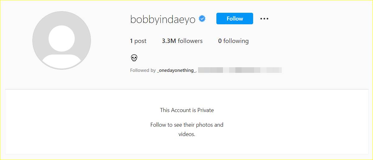 Instagram Bobby iKON tiba-tiba diprivat, menghapus foto hingga following