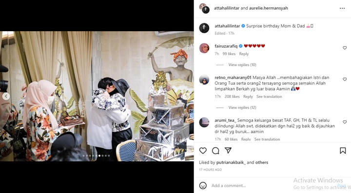 Thariq Tak Ikut, Atta Halilintar Dipuji Anak Berbakti Usai Rayakan Ultah Ortu