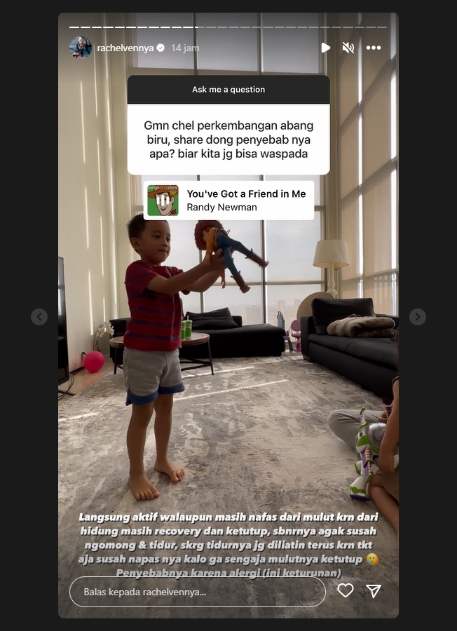 Rachel Vennya Kabarkan Kondisi Terkini Xabiru Usai Jalani Operasi Adenoid