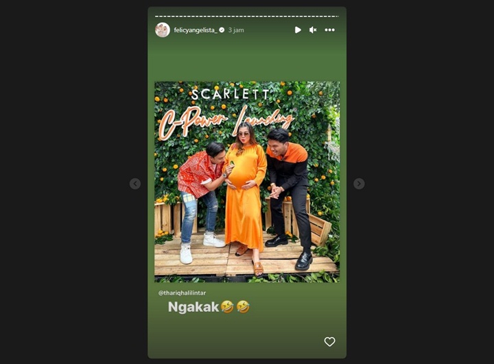 Bumil Felicya Angelista Menjelma Jadi Jeruk Gara-Gara Suami, Thariq Halilintar Ngakak