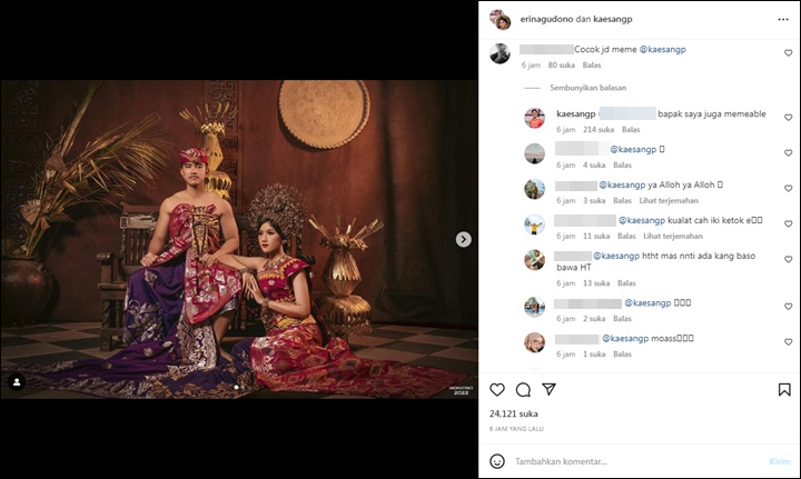 Kaesang Beri Jawaban Ngeri Saat Disebut Cocok Jadi Meme di Foto Prewed Adat Bali