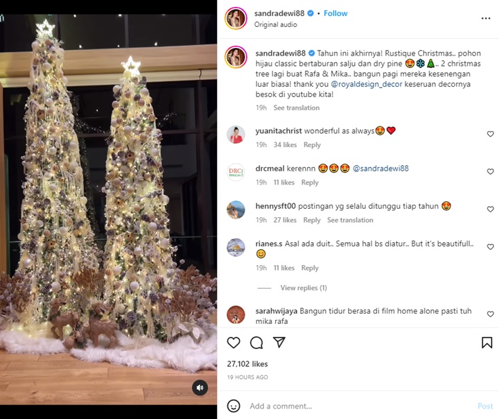 Sandra Dewi Pamer Desain Pohon Natal Cantik Bak Nostalgia Film \'Home Alone\'