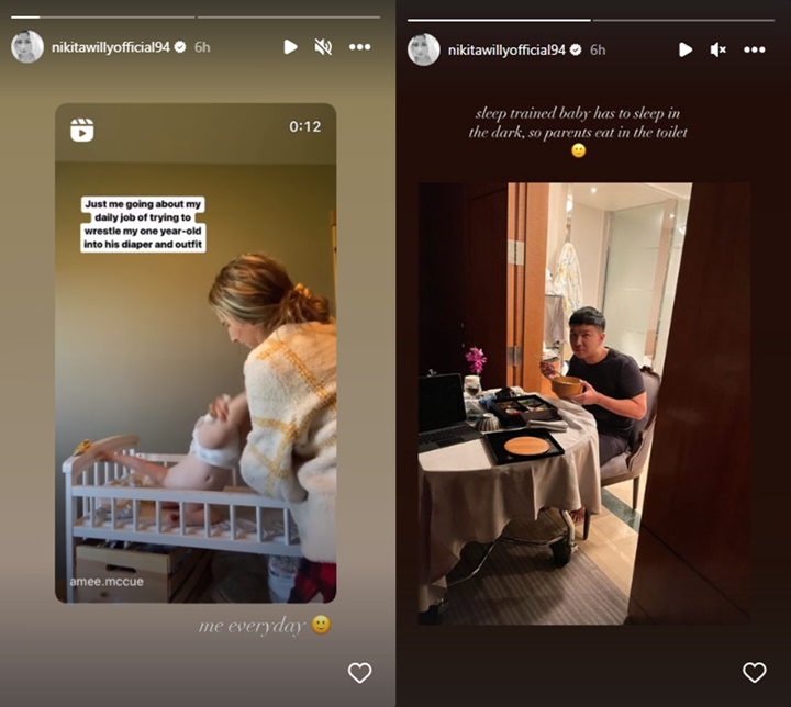 Nikita Willy dan Suami Sampai Harus Makan di Toilet Karena Baby Izz