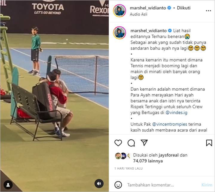 Marshel Widianto Soroti Momen Raffi Ahmad Bareng 2 Putra di Lapangan \'Tiba Tiba Tenis\' Bikin Mewek
