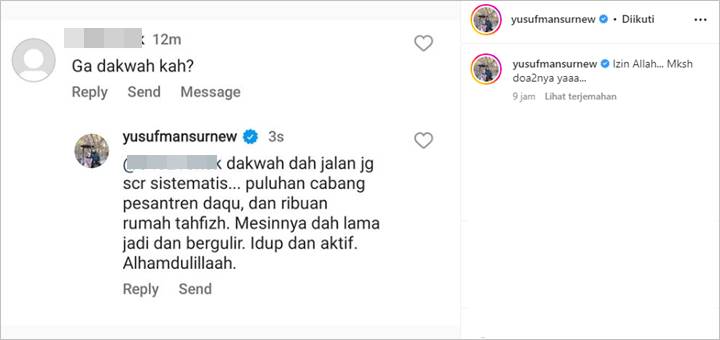 Ustaz Yusuf Mansur Bereaksi Usai Disinggung Soal Kesibukan Dakwah