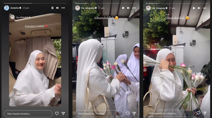 Dinda Hauw Mewek Gara-Gara Kejutan Manis Dari Rey Mbayang