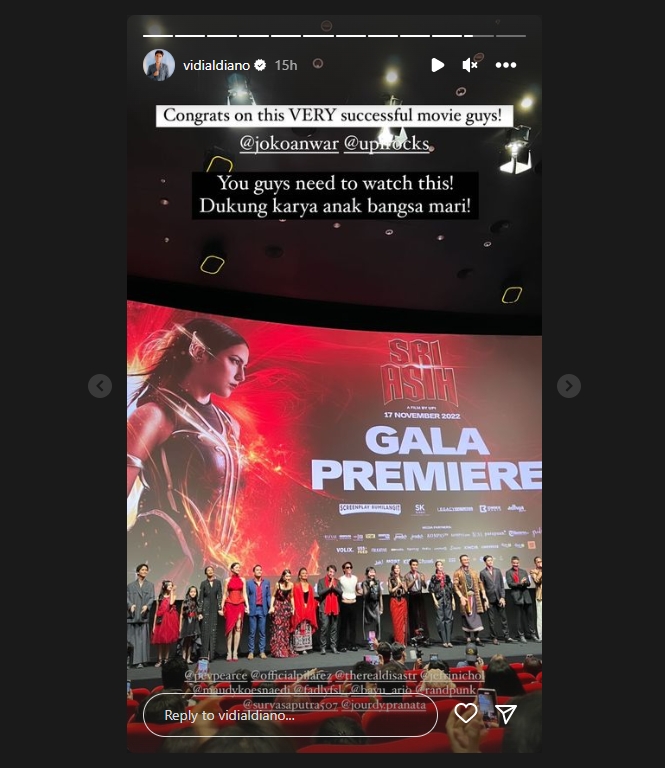 Jatuh Cinta dengan Film \'Sri Asih\', Vidi Aldiano Puji Akting Pevita Pearce