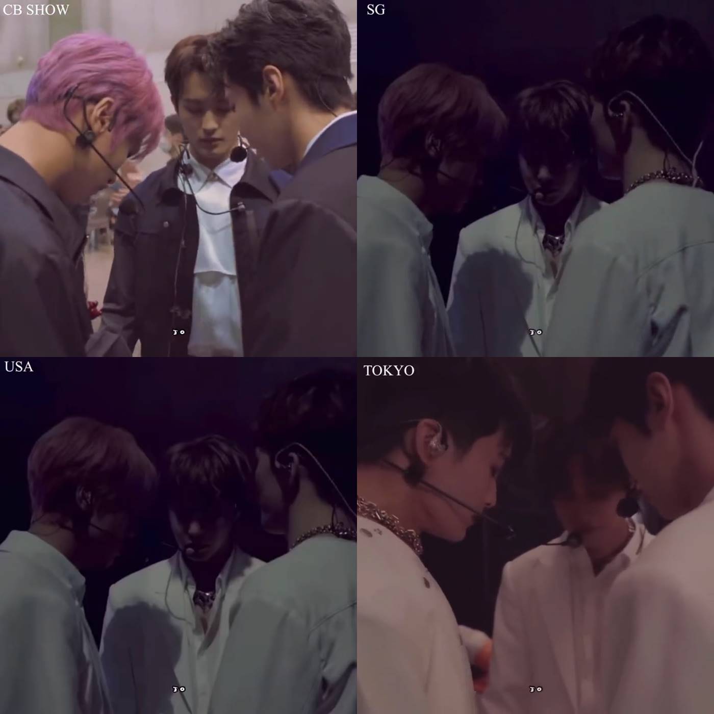 Momen Haechan, Mark, Doyoung berdoa bersama sebelum tampil