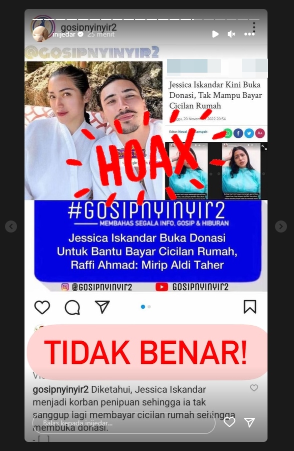 Bantah Open Donasi, Jessica Iskandar: Jangan Tertipu Hoax!