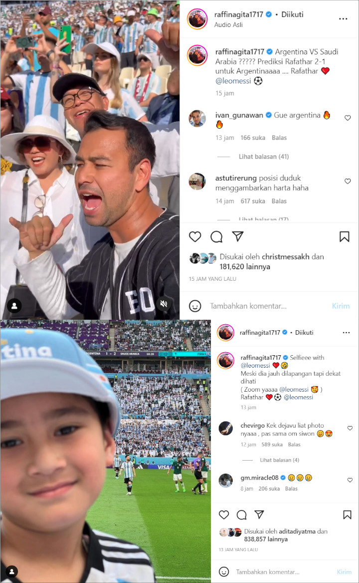 Raffi Ahmad Bagikan Selfie Rafathar Bareng Lionel Messi, Sukses Bikin Gempar