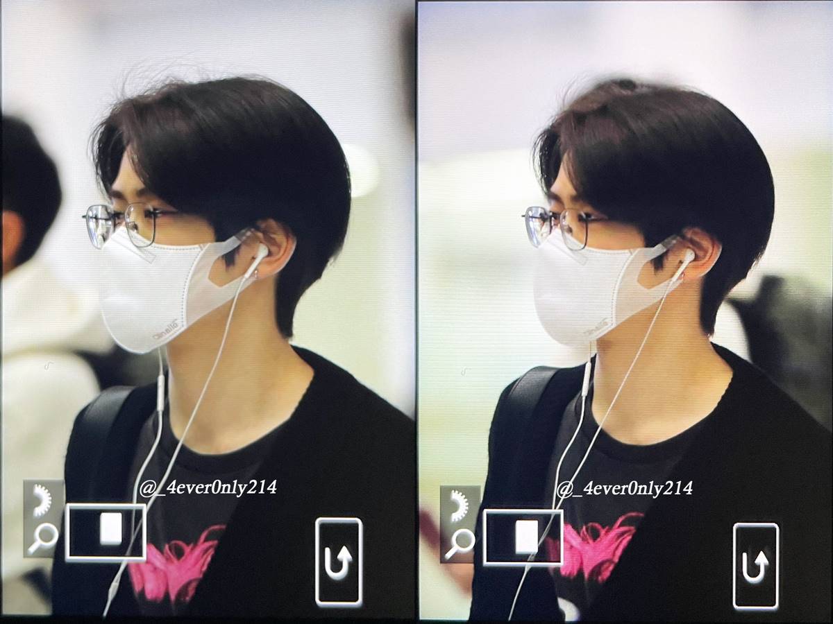 Jaehyun NCT memakai kacamata di fashion airport