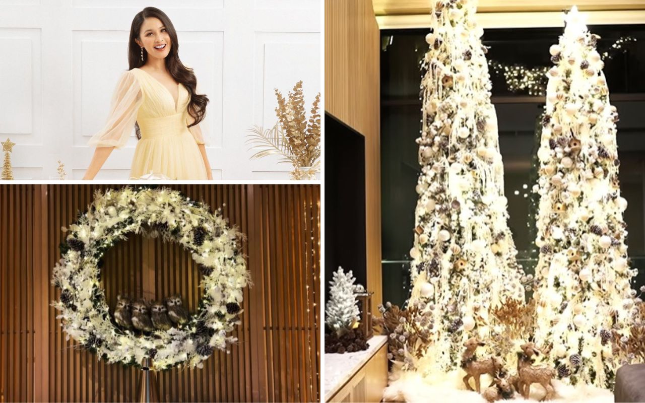 8 Potret Dekorasi Natal Di Rumah Sandra Dewi Yang Bertema Rustic, Mewah dan Elegan