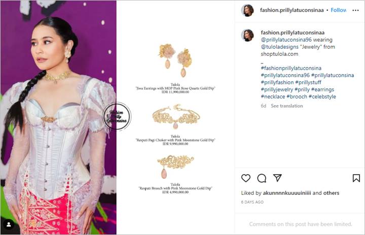 Prilly Latuconsina Ternyata Pakai Perhiasan Fantastis dalam Penampilan Bak Artis Hollywood
