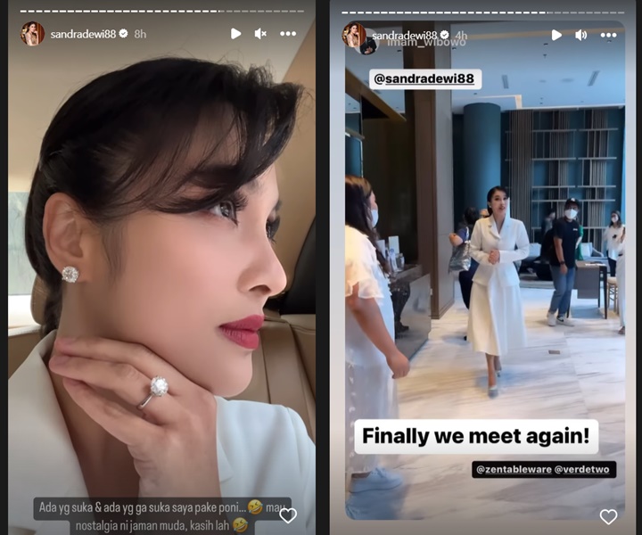 Sandra Dewi Pamer Poni Baru, Penampilan Bak Ibu Pejabat