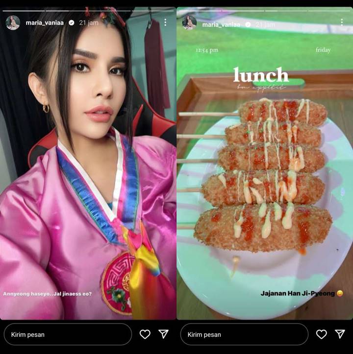 Maria Vania Pamer Pesona Saat Pakai Baju Tradisional Korea