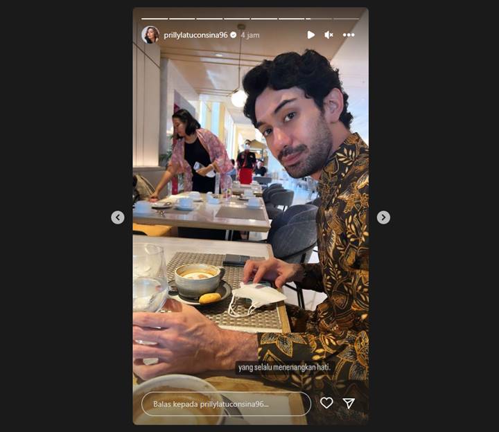 Prilly Latuconsina Pajang Foto Tampan Reza Rahadian Seraya Singgung Ketenangan Hati