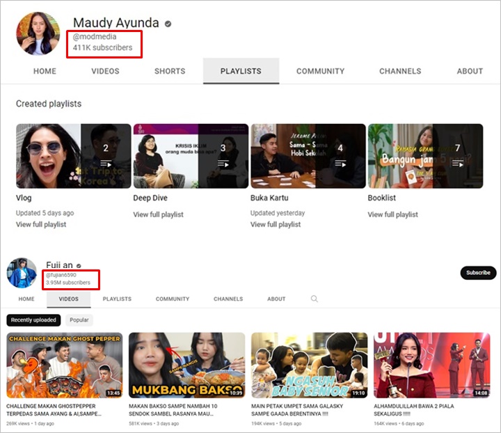Maudy Ayunda Pamer Jumlah Subscriber YouTube Malah Dibandingkan dengan Fuji An
