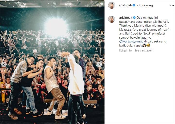 Momen Langka, Ariel NOAH Pamer Foto Berkonsep POV Bikin Fans Heboh