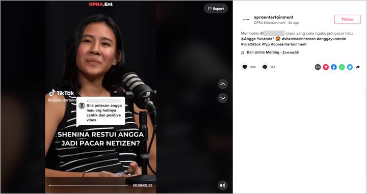 Angga Yunanda Sering Diakui Pacar Oleh Fans, Shenina Cinnamon Punya Jawaban Skakmat