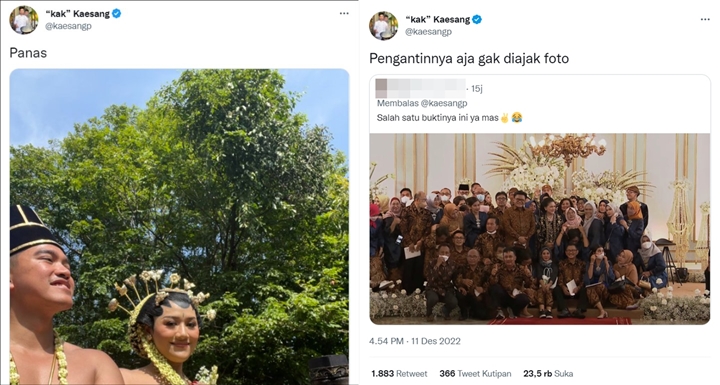 Sambatan Kaesang Bikin Ngakak