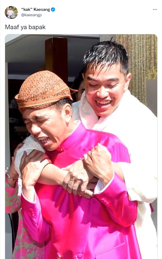 Kaesang Pangarep Minta Maaf ke Jokowi