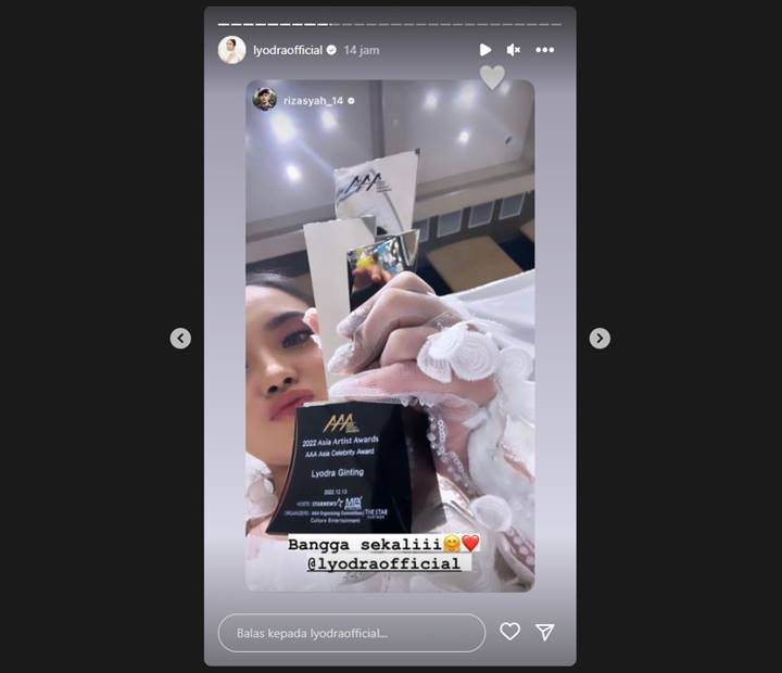 AAA 2022: Lyodra Pamer Pesan Manis dari Pacar Tampan Usai Menangkan \'Asia Celebrity Award\'