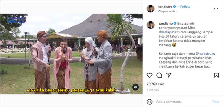 Ayu Dewi Dapat Wejangan Nyelekit dari Sandiaga Uno Soal Pertahankan Rumah Tangga