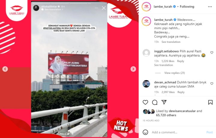 Heboh Aurel Hermansyah Ngode Mau Nyaleg, Atta Halilintar: Semangat