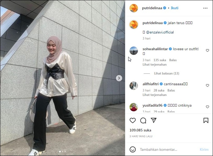 Penampilan Cantik Putri Delina Dipuji Sohwa Adik Atta Halilintar Penampilan Cantik Putri Delina Dipuji Sohwa Adik Atta Halilintar