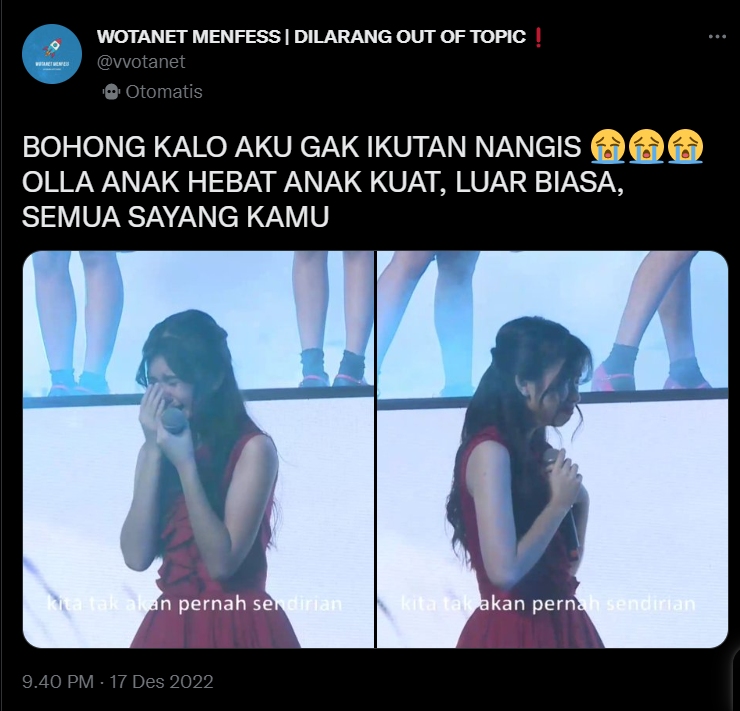 Masih Berduka, Olla Trending usai Muncul di Konser JKT48