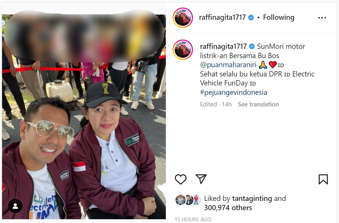 Raffi Ahmad Pamer Foto Bareng Puan Maharani, Kolom Komentar Dinonaktifkan