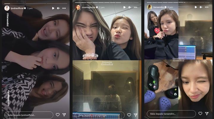 Reuni Lyodra, Tiara Andini dan Ziva Magnolya di Studio Rekaman Auto Bikin Heboh Reuni Lyodra, Tiara Andini dan Ziva Magnolya di Studio Rekaman Auto Bikin Heboh