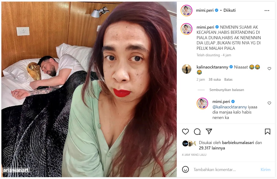 Mimi Peri Pamer Foto dengan Lionel Messi, Kalina Oktarani sampai Beri Komentar