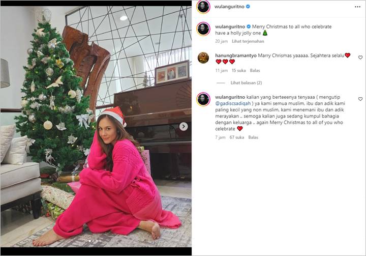 Wulan Guritno Beraksi Usai Agamanya Dipertanyakan Gara-gara Unggahan Natal