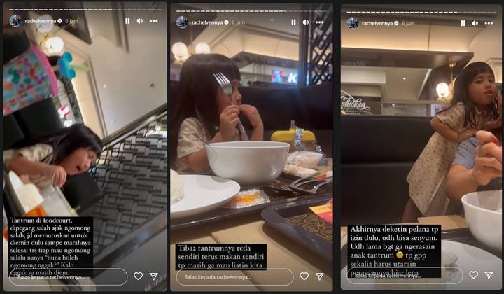 Rachel Vennya Tunjukkan Caranya Hadapi Sang Putri Saat Tantrum di Tempat Umum